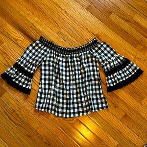 Bell Sleeve Off the Shoulder Top